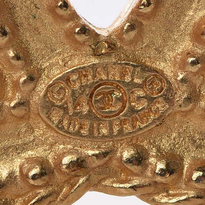 Chanel CC Drop Earrings Matte Gold 3 of 5