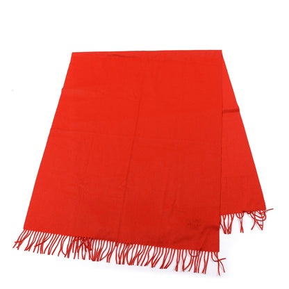 Hermes Cashmere Fringe Scarf Red 2 of 4