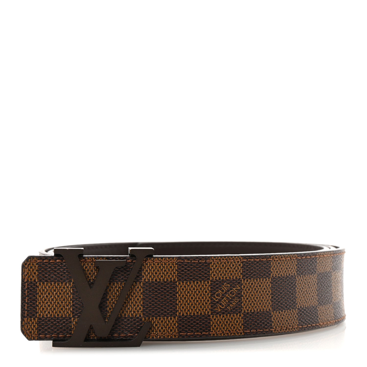 Louis Vuitton Damier Ebene 40mm LV Initiales 120 48 Belt 1 of 5