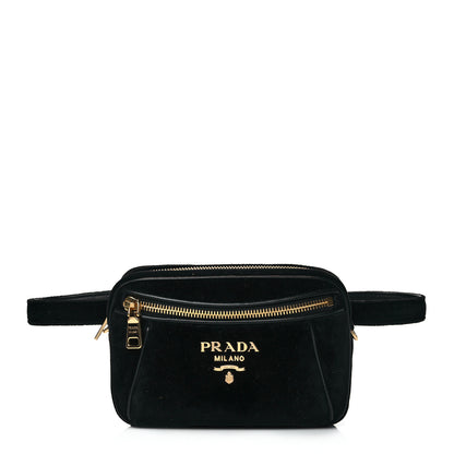 Prada Velluto Belt Bag Black 1 of 9