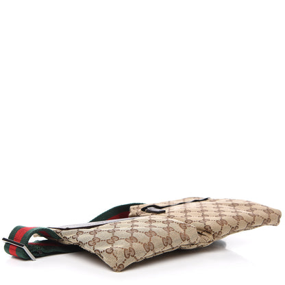 Gucci GG Monogram Web Double Pocket Belt Bag Dark Brown 3 of 7