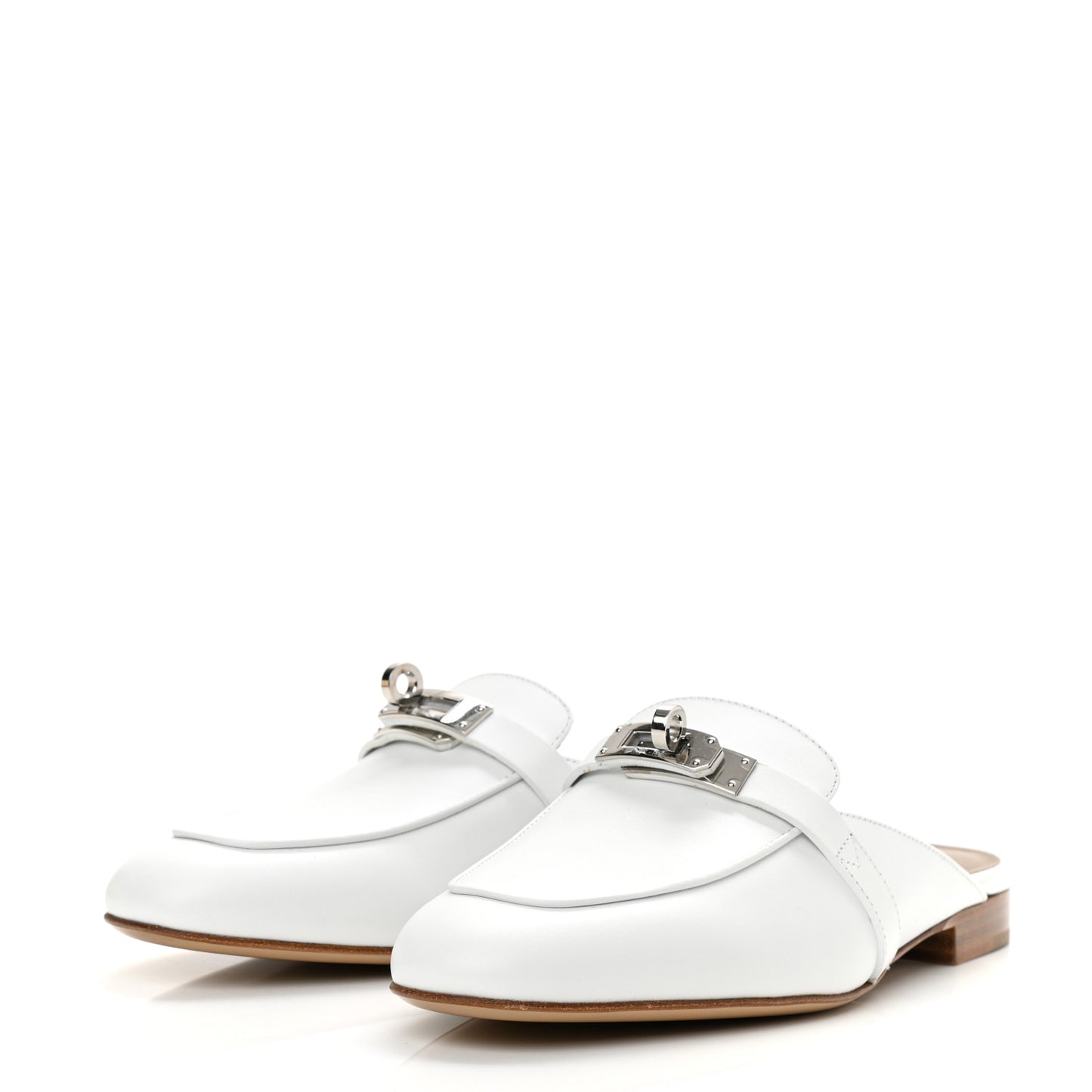 Calfskin Oz Mules 36 White