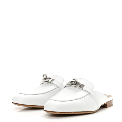 Hermes Calfskin Oz Mules 36 White 3 of 8