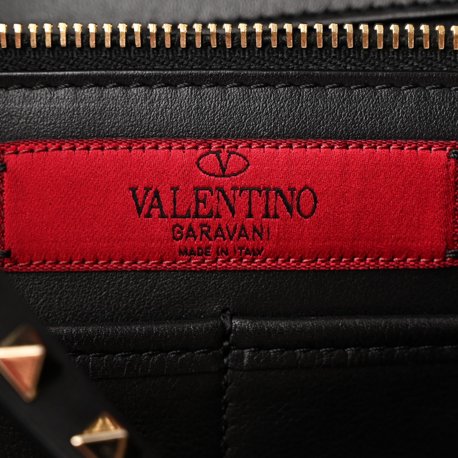 Valentino Garavani Vitello Medium Rockstud Tote Black 6 of 10