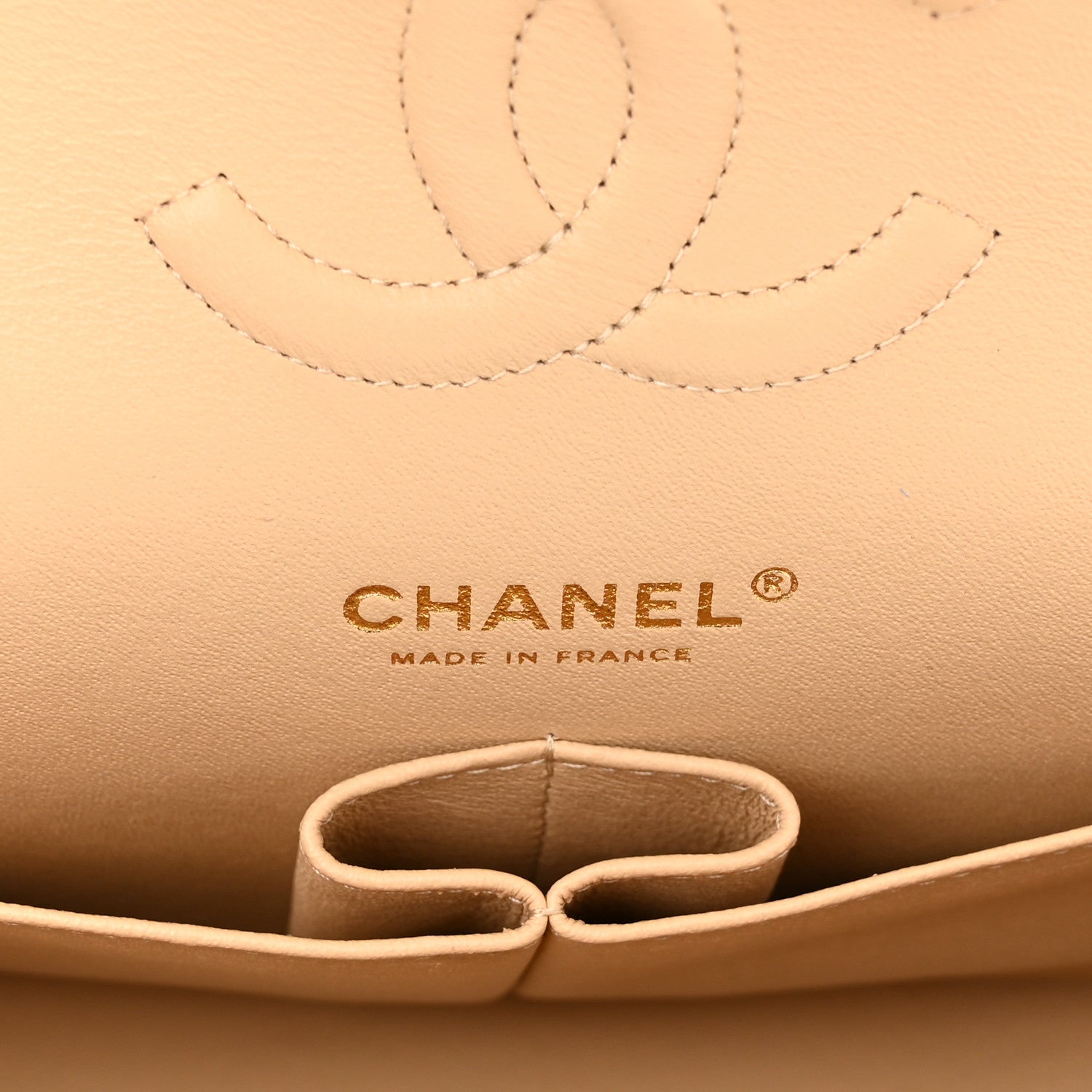Chanel Caviar Quilted Medium Double Flap Beige Clair 6 of 10
