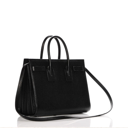 Saint Laurent Grained Calfskin Small Sac De Jour Black 4 of 10