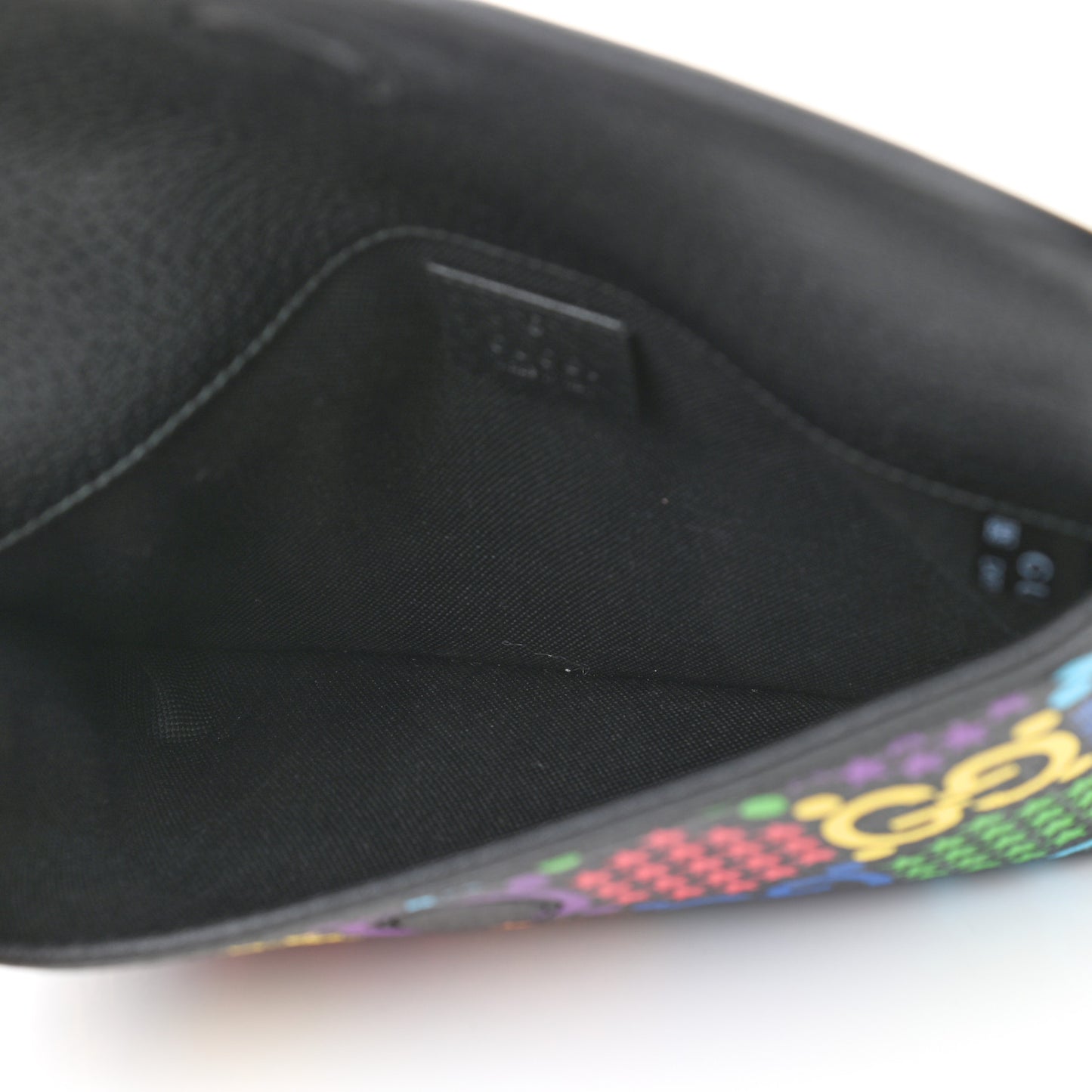 GG Supreme Monogram Psychedelic Slim Belt Bag Black