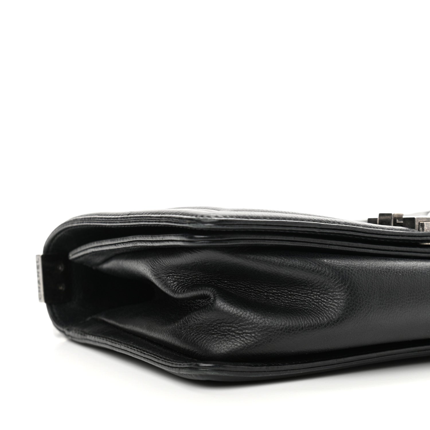 Chanel Calfskin Quilted Double Stitch New Medium Boy Flap Black 8 of 9