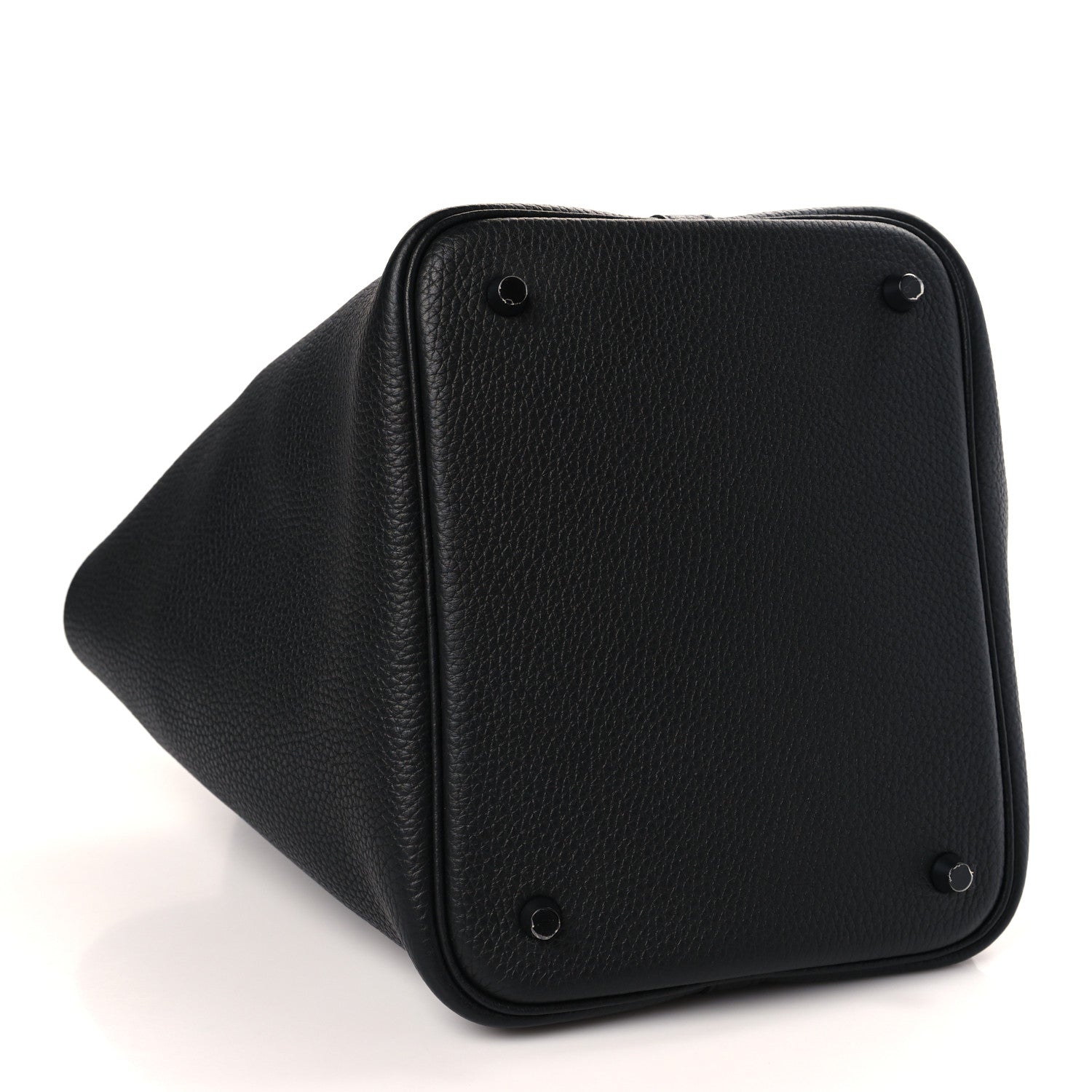 Hermes Taurillon Clemence Monochrome Picotin Lock 22 MM Black 4 of 9