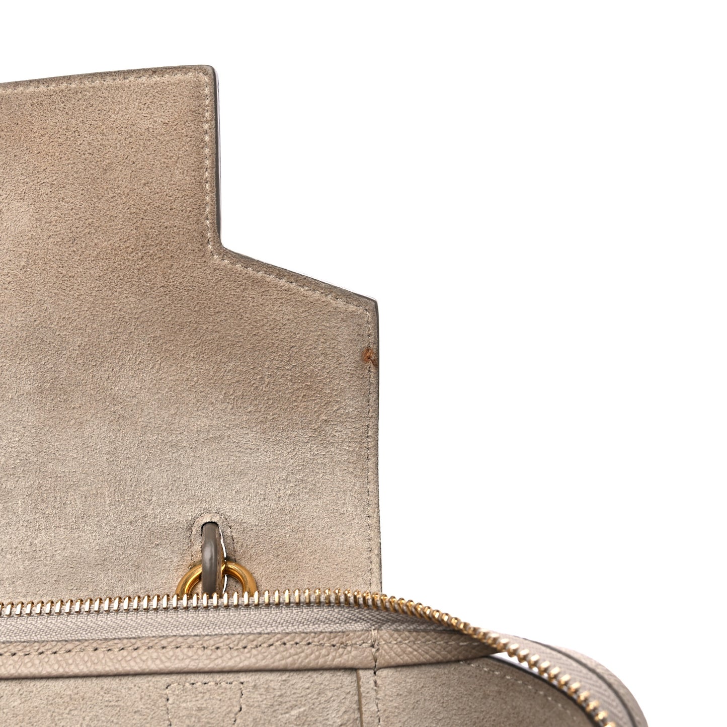Baby Grained Calfskin Micro Belt Bag Light Taupe