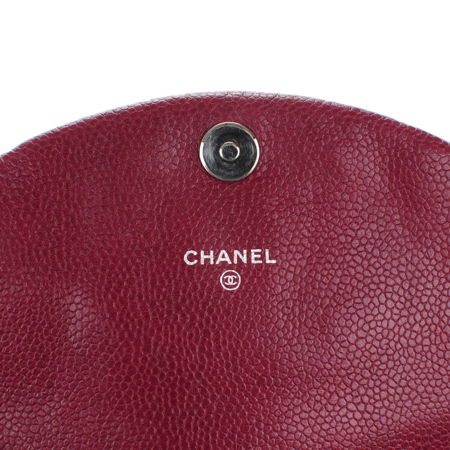 Caviar Half Moon Wallet On Chain WOC Dark Red