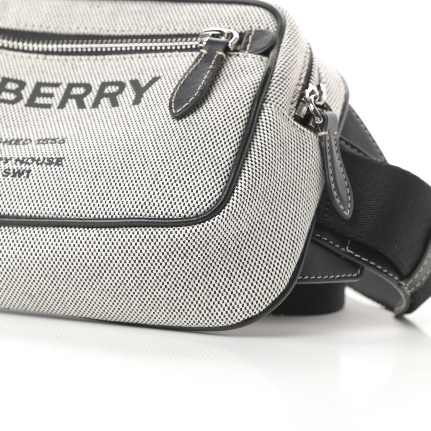 Burberry Canvas Horseferry Print Bum Bag Black 773920 – FASHIONPHILE