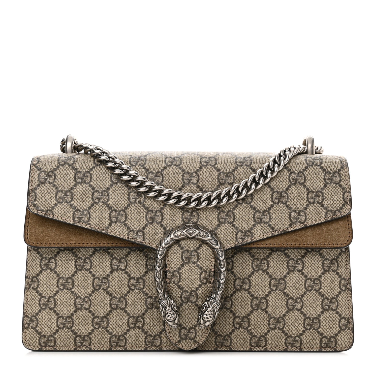 Gucci GG Supreme Monogram Small Dionysus Shoulder Bag Taupe 1 of 14
