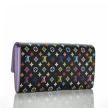 Louis Vuitton Monogram Multicolor Sarah Wallet Black Violet 3 of 7