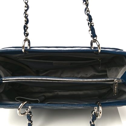 Chanel Caviar Quilted XL Grand Shopping Tote GST Navy Blue 5 of 16