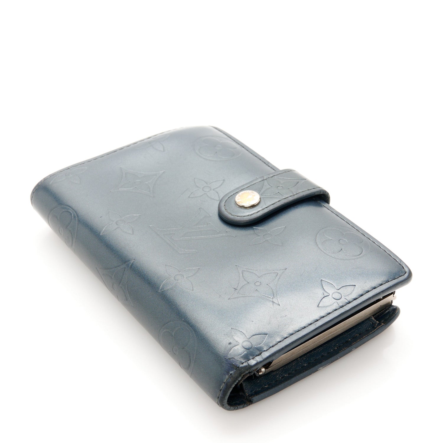 Louis Vuitton Mat Monogram French Purse Wallet Blue 4 of 11