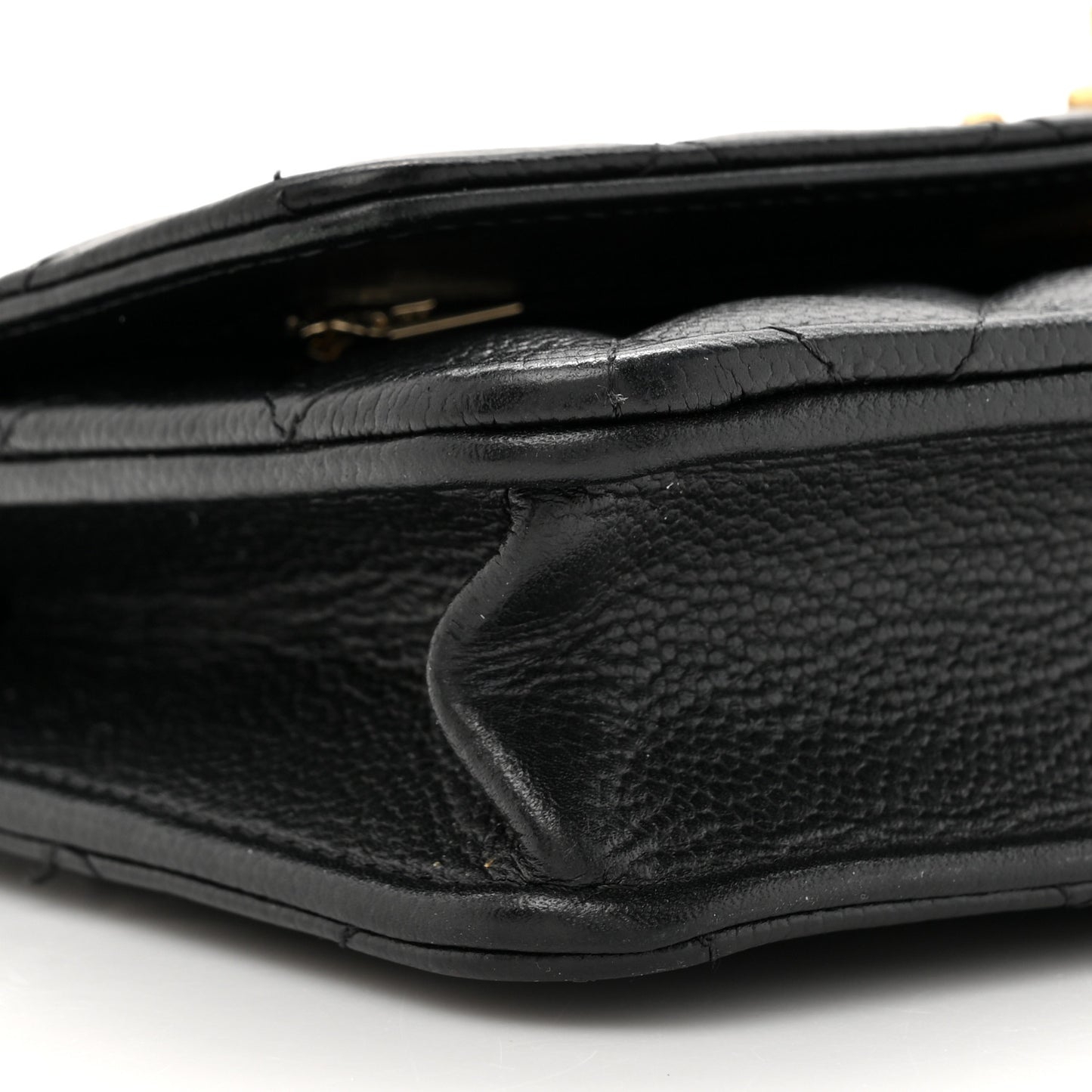 Caviar Quilted Sweetheart Wallet On Chain WOC Black