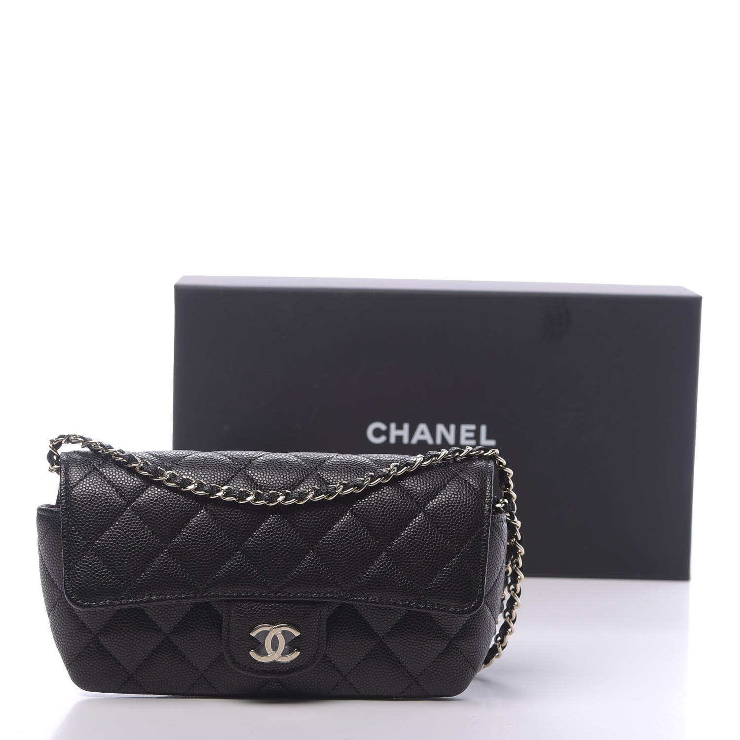 Chanel Caviar Quilted Glasses Case With Chain Black 12 of 12