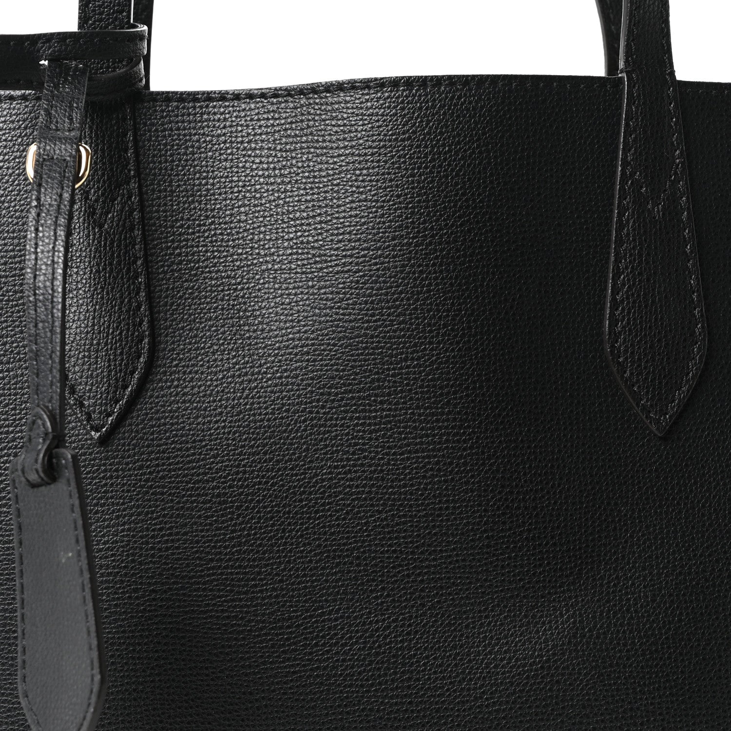 Burberry Grainy Calfskin Haymarket Check Medium Reversible Tote Black 7 of 15