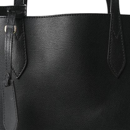 Burberry Grainy Calfskin Haymarket Check Medium Reversible Tote Black 7 of 15