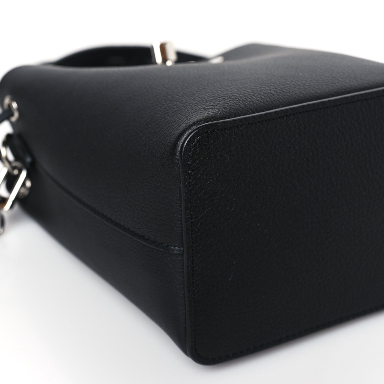 Louis Vuitton Calfskin Nano Lockme Bucket Black 7 of 8