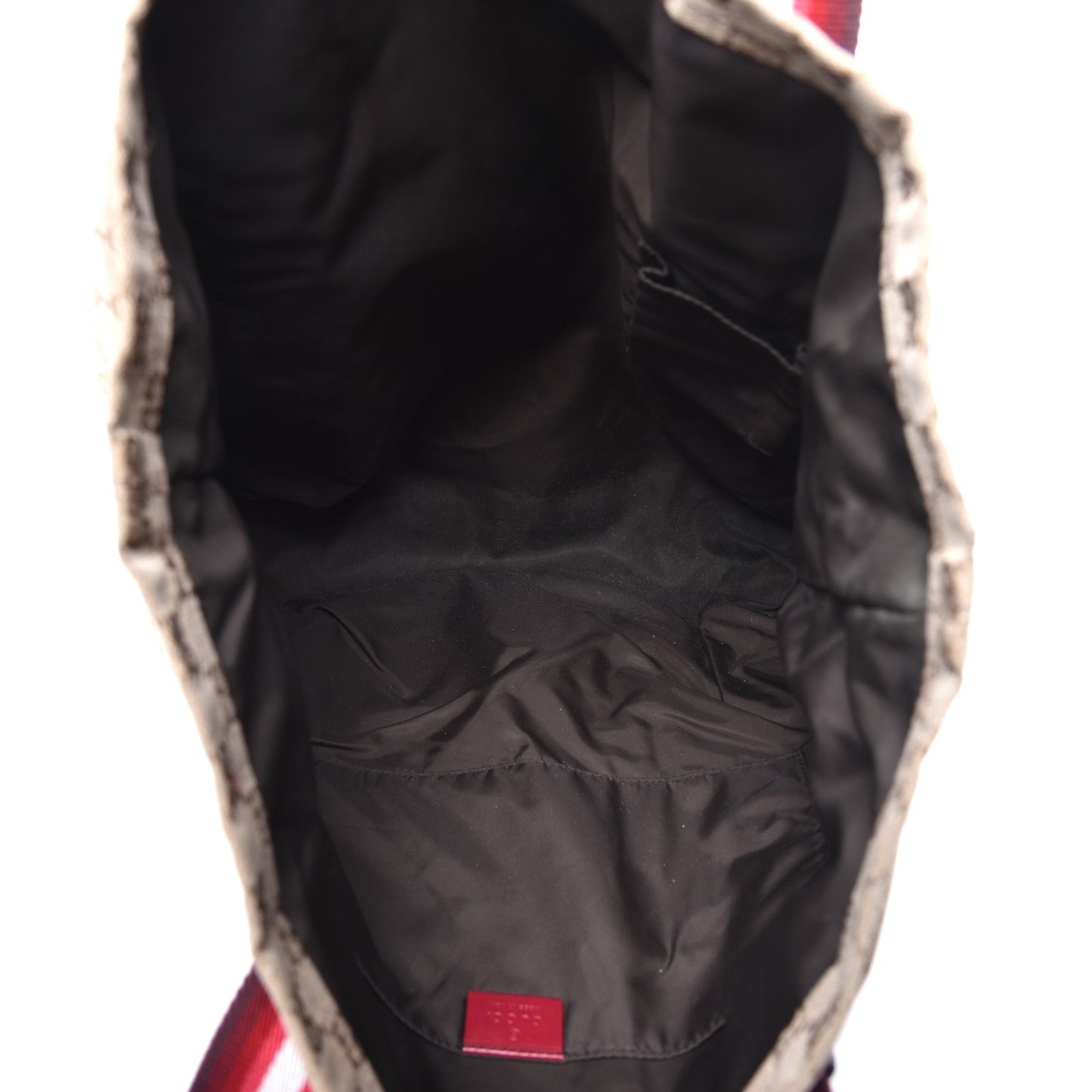GG Monogram Medium Web Handle Vertical Tote Red