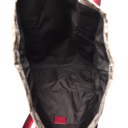 Gucci GG Monogram Medium Web Handle Vertical Tote Red 5 of 9