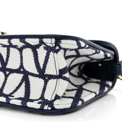 Valentino Garavani Toile Iconographe Cotton Vlogo Loco Shoulder Bag White Worker 12 of 13