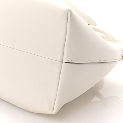 Jimmy Choo Smooth Shiny Calfskin Cinch M Bucket Bag White 10 of 12