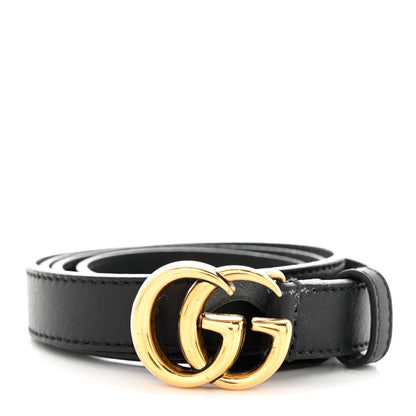 Gucci Calfskin Double G 20mm Belt 85 34 Black 1 of 6