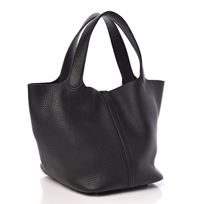 Hermes Taurillon Clemence Picotin Lock 22 MM Black 3 of 10