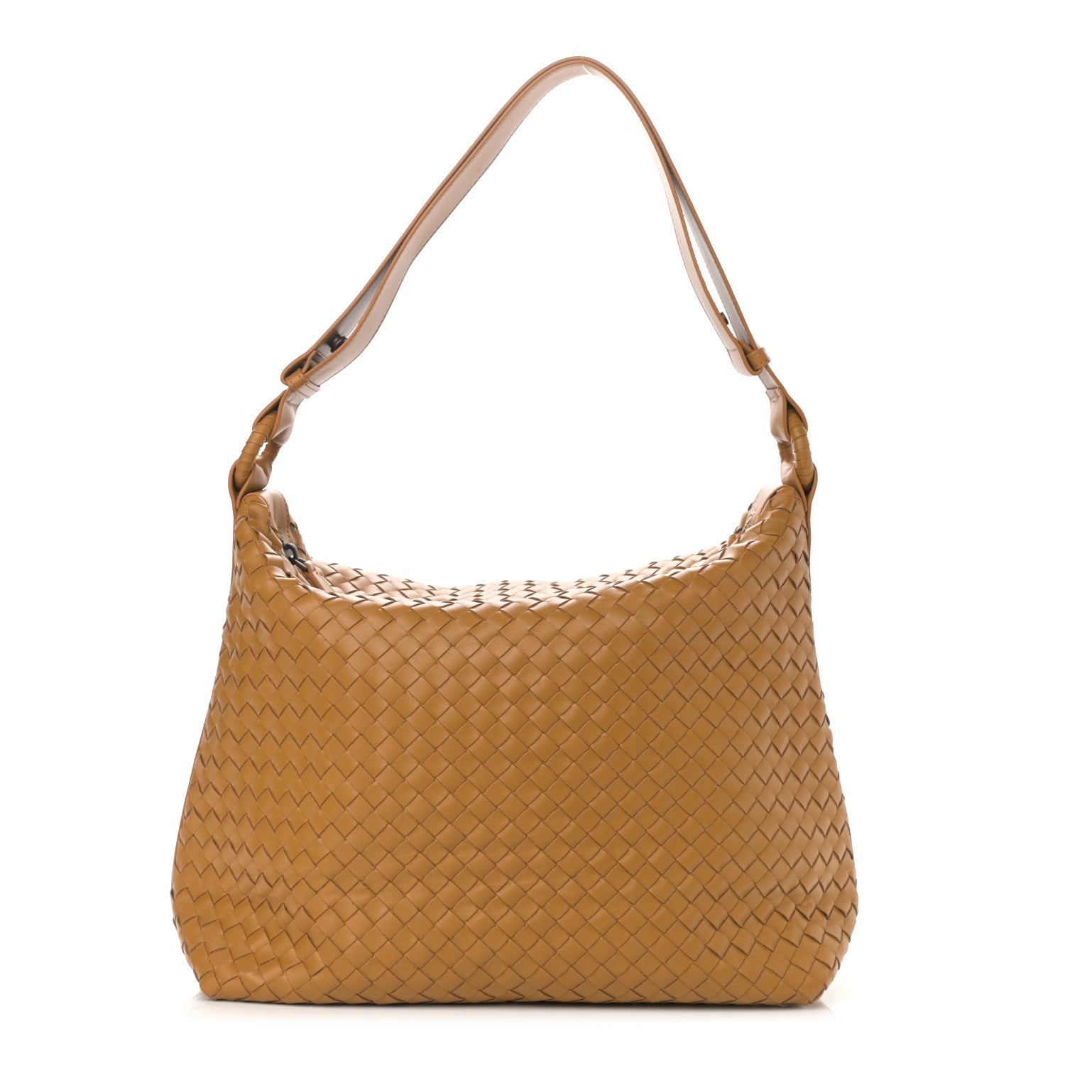 Bottega Veneta Nappa Intrecciato Shoulder Bag Camel 1 of 10