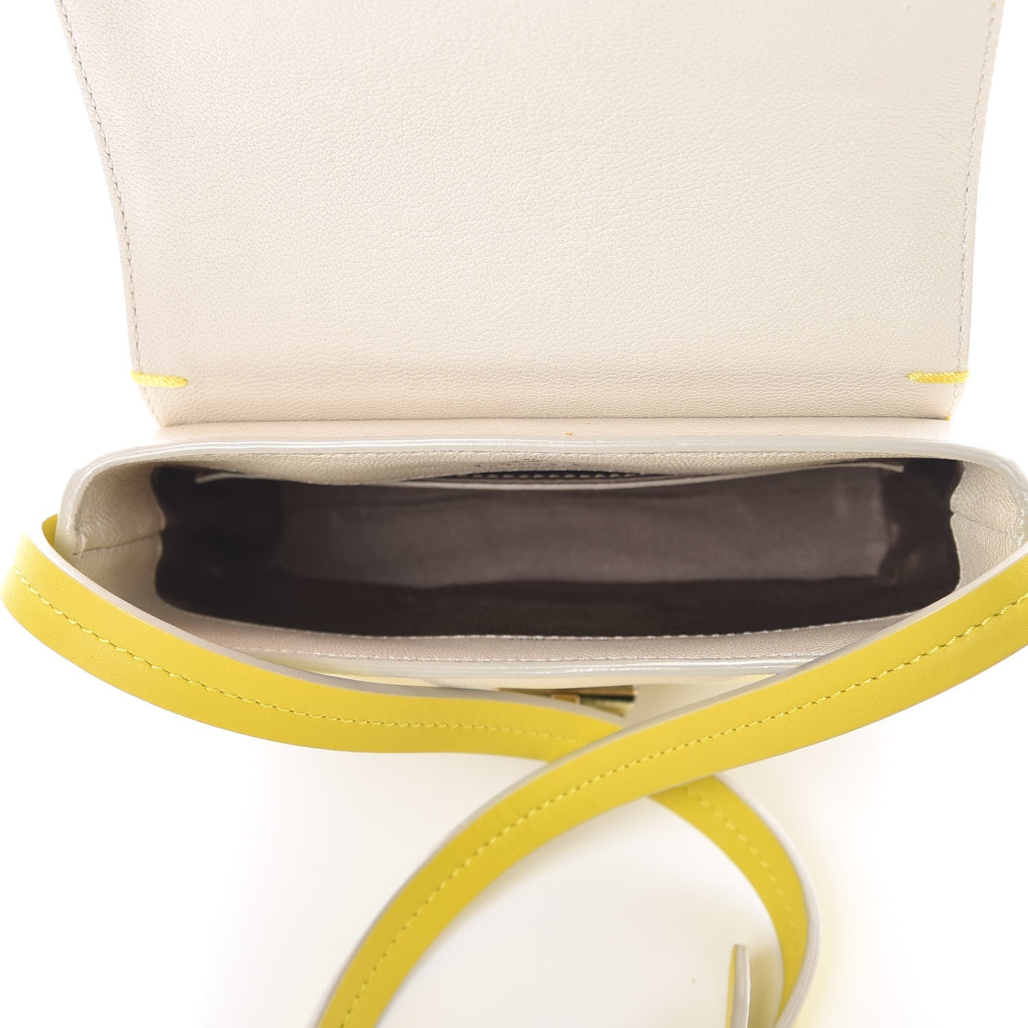 Lanvin Calfskin Mini Happy Edgy Crossbody Jaune 5 of 8