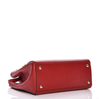 Fendi Vitello Elite Flamingo Petite 2Jours Tote Mattone 5 of 9