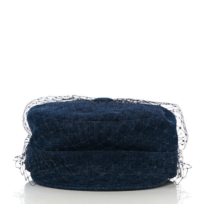 Christian Dior Denim Arty Veil Cap 58 Blue 2 of 8