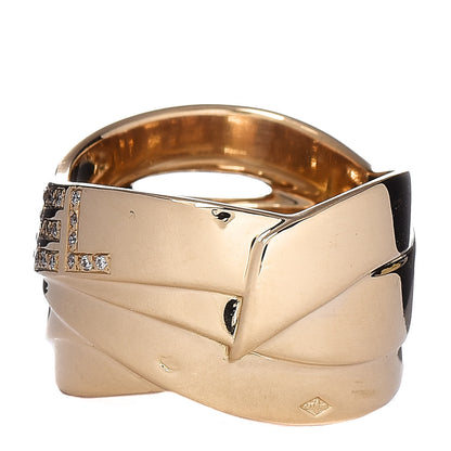 Chanel CHANEL18K Yellow Gold Diamond Bolduc Ring 52 6 3 of 6