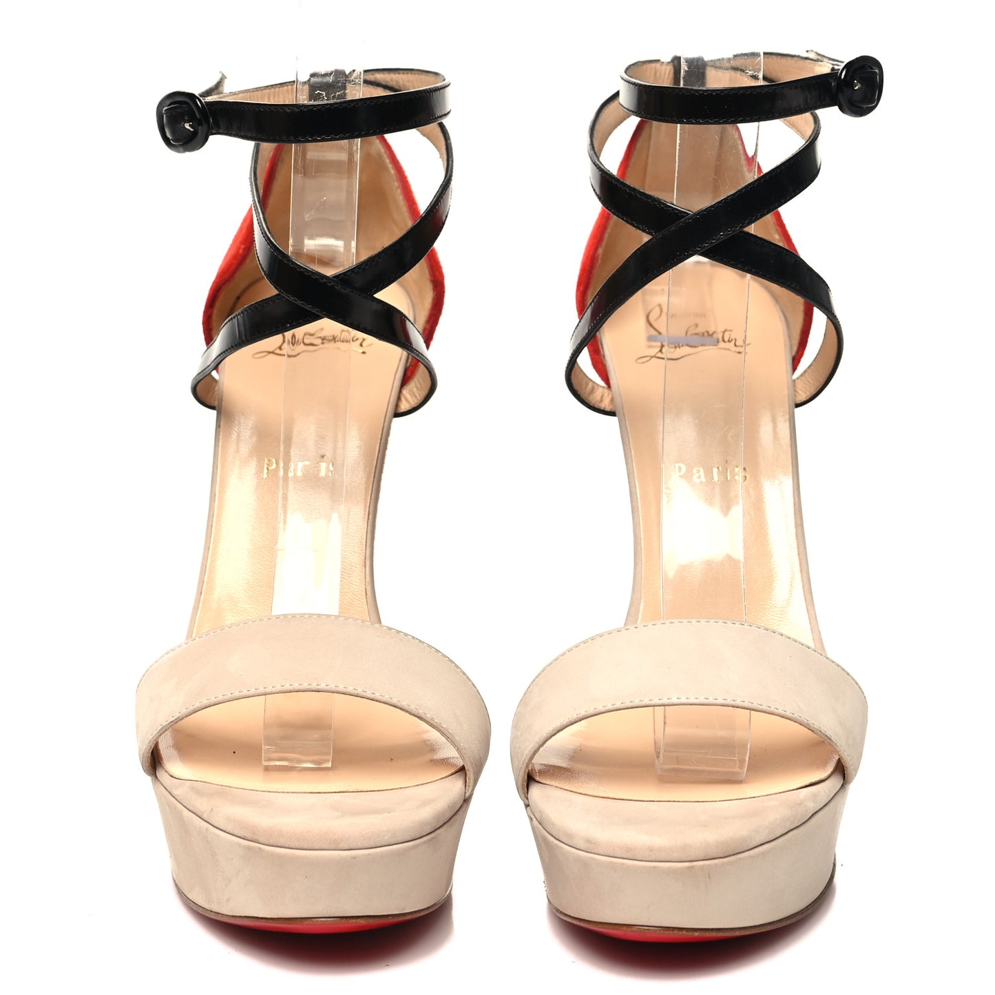 Velour Calfskin Summerissima 140 Sandals 38 Nude Red