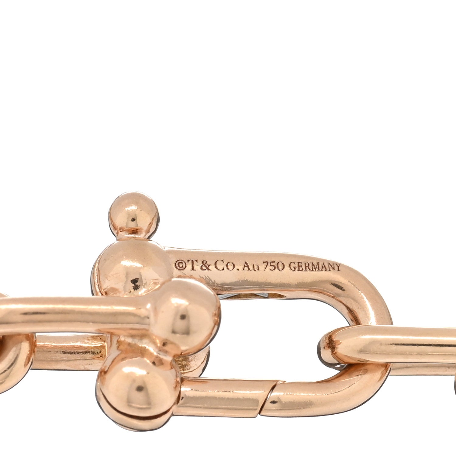 Tiffany 18K Rose Gold Small HardWear Link Bracelet 1478180