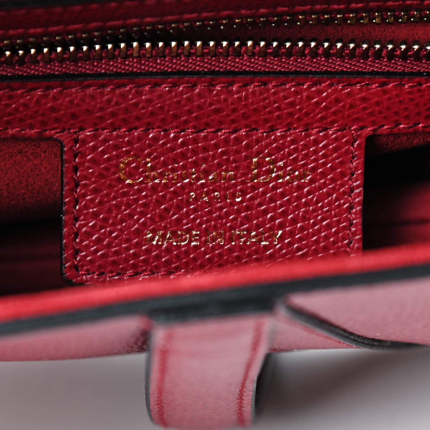 Christian Dior Calfskin Saddle Bag Scarlet 8 of 9