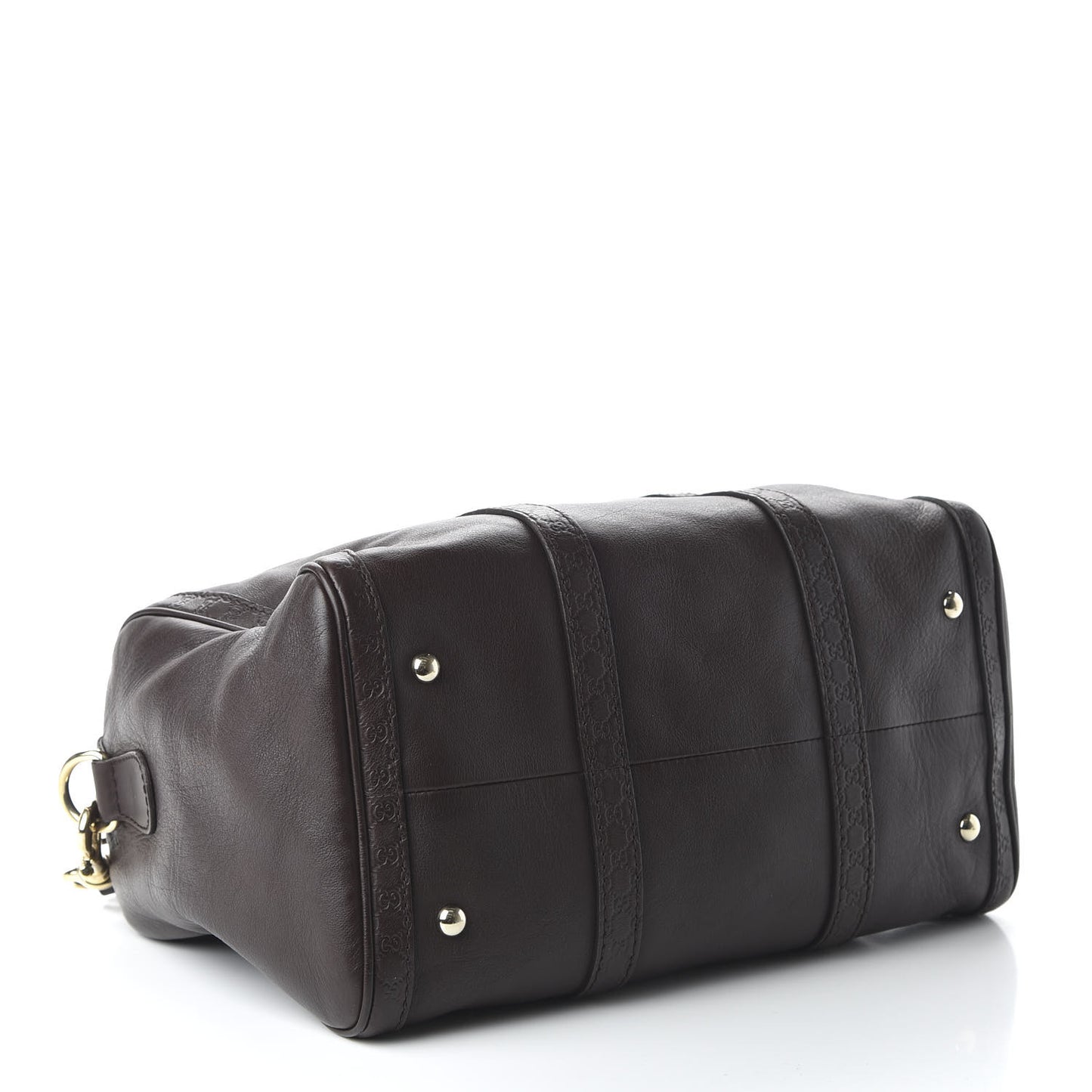 Calfskin Microguccissima Trim Medium Boston Brown
