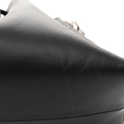Jimmy Choo Smooth Shiny Calfskin Cinch M Bucket Bag Black 10 of 10