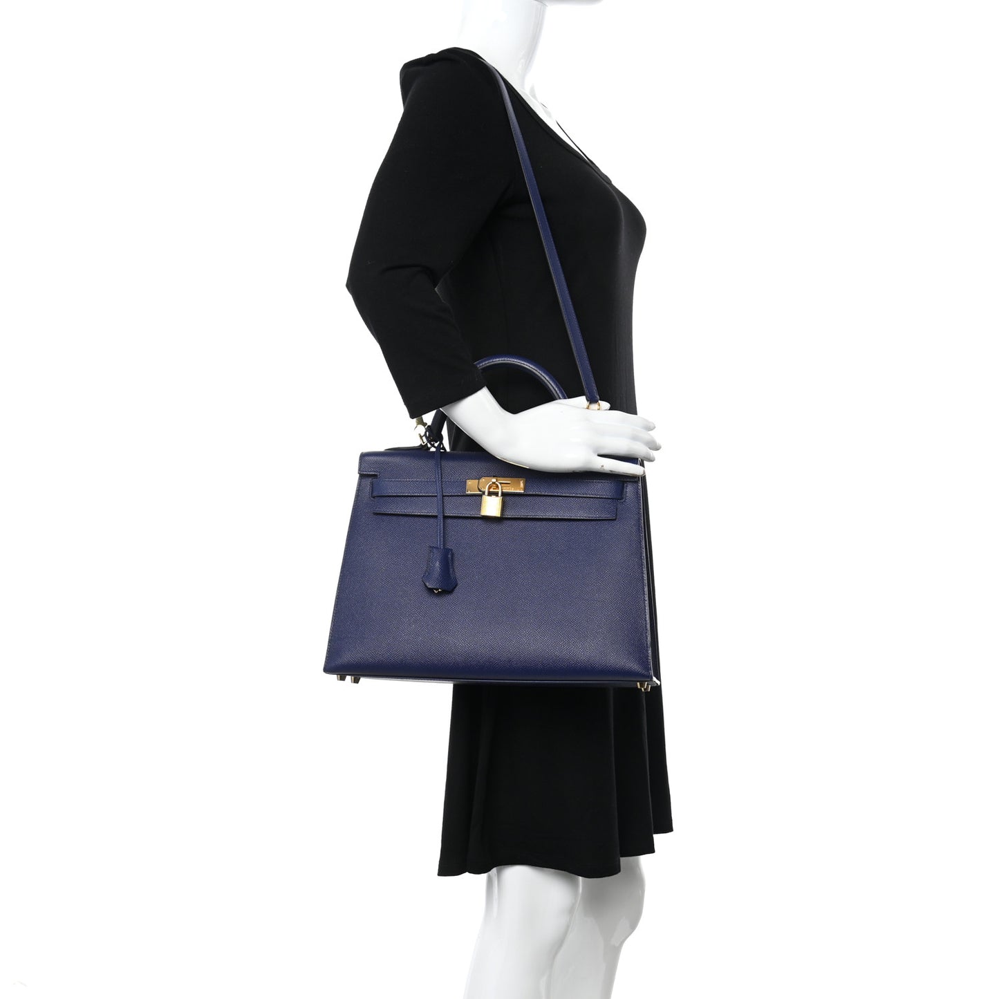 Epsom Kelly Sellier 32 Bleu Saphir