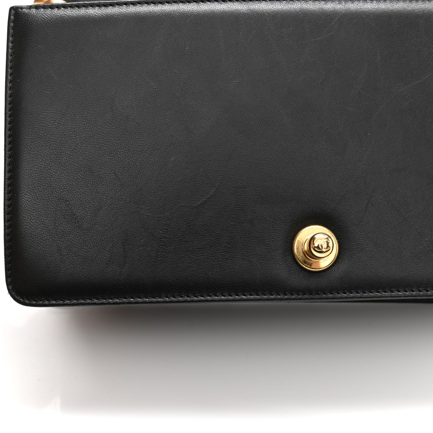 Lambskin Quilted Medium Boy Flap Black