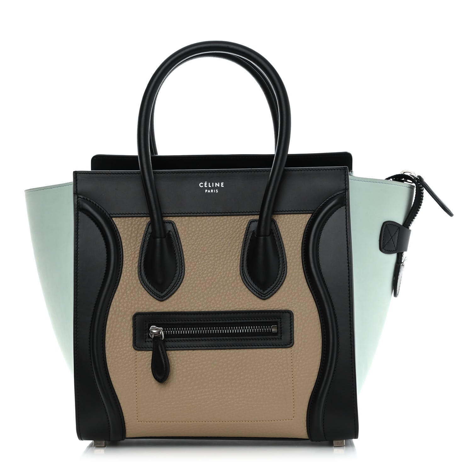 Celine Bullhide Drummed Calfskin Micro Tri-Color Luggage Antarctic 1 of 13