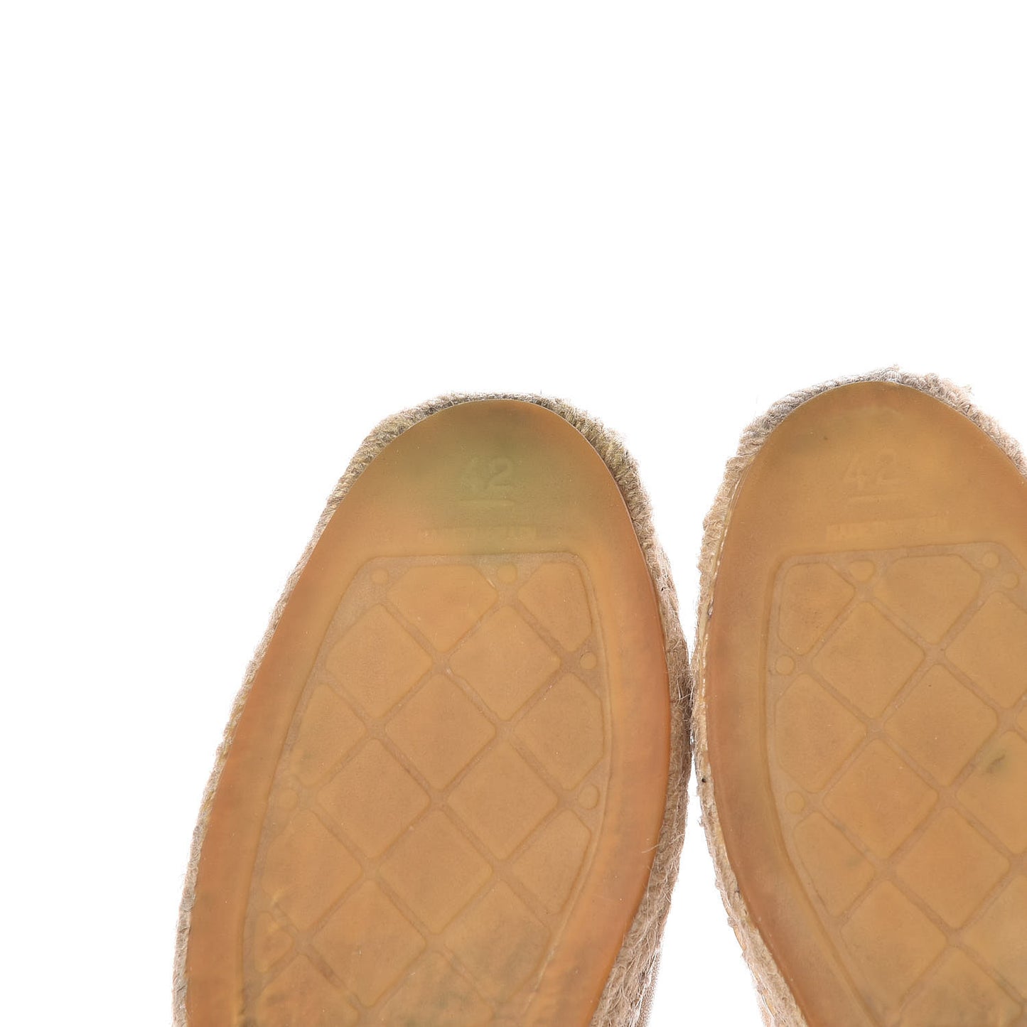 Lambskin CC Espadrilles 42 Beige Black