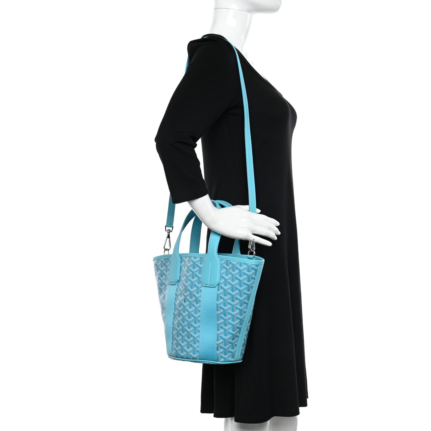 Goyardine Belharra PM Bleu Turquoise