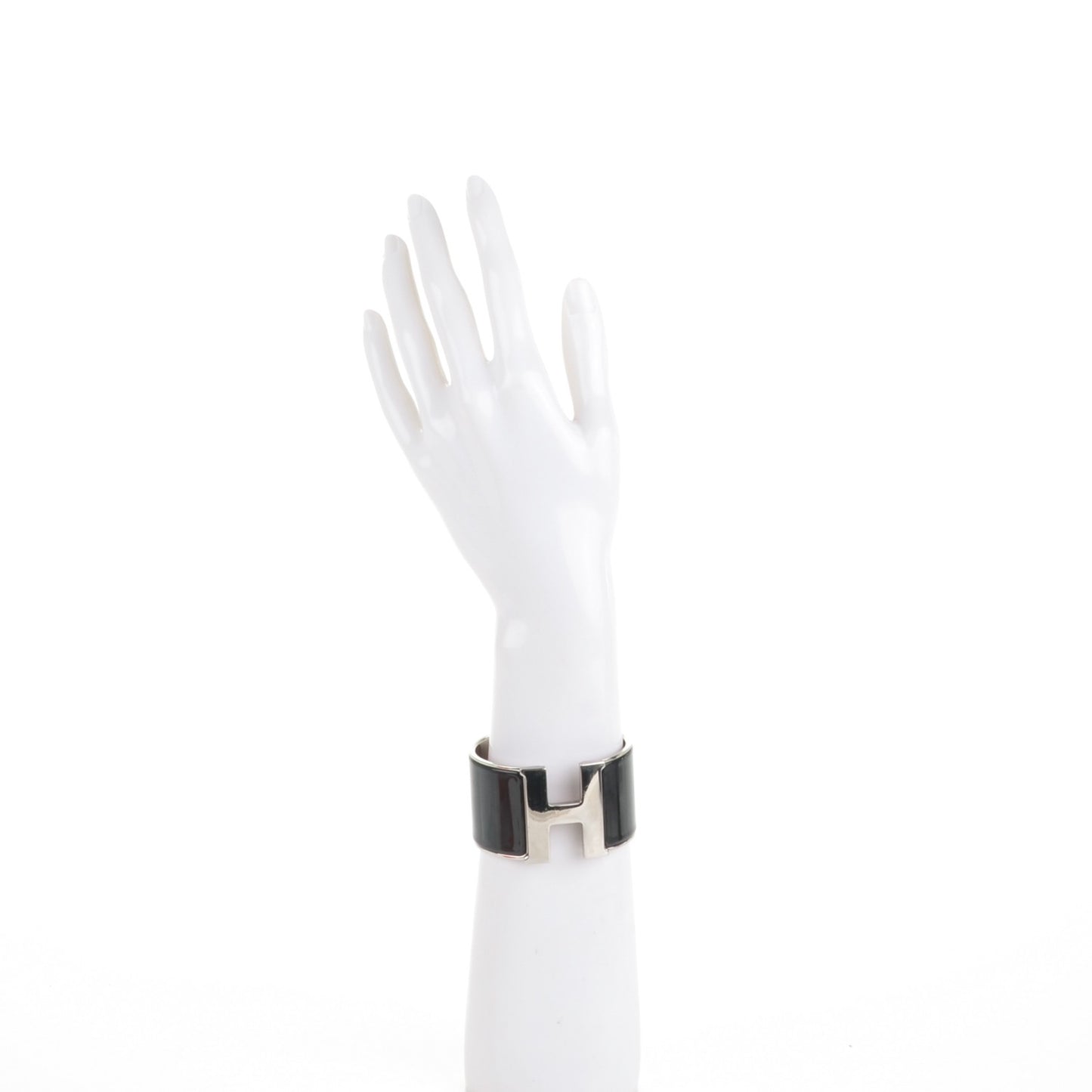 Enamel Extra Wide Clic Clac H Bracelet PM Black