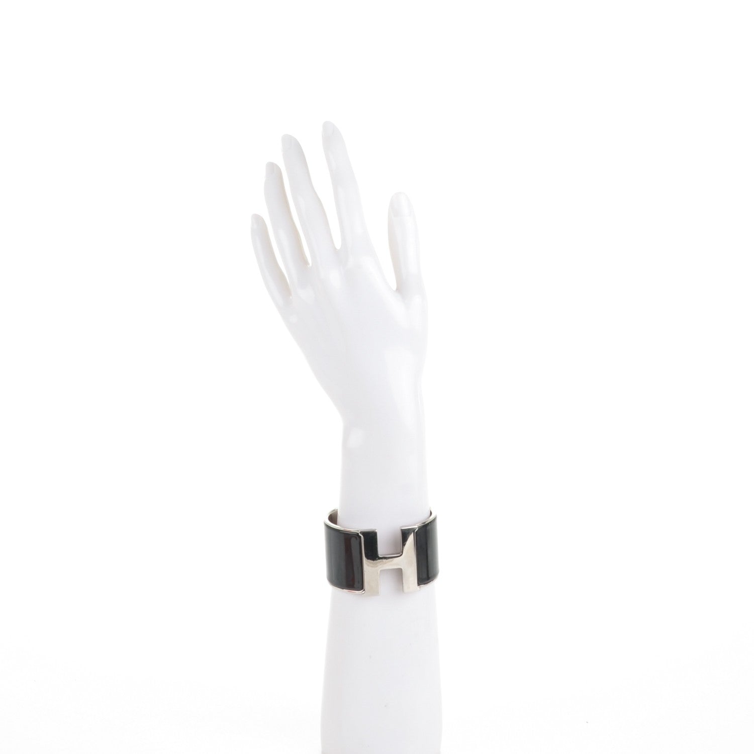 Hermes Enamel Extra Wide Clic Clac H Bracelet PM Black 2 of 5