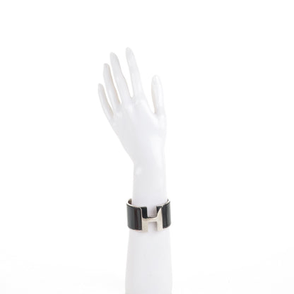 Hermes Enamel Extra Wide Clic Clac H Bracelet PM Black 2 of 5