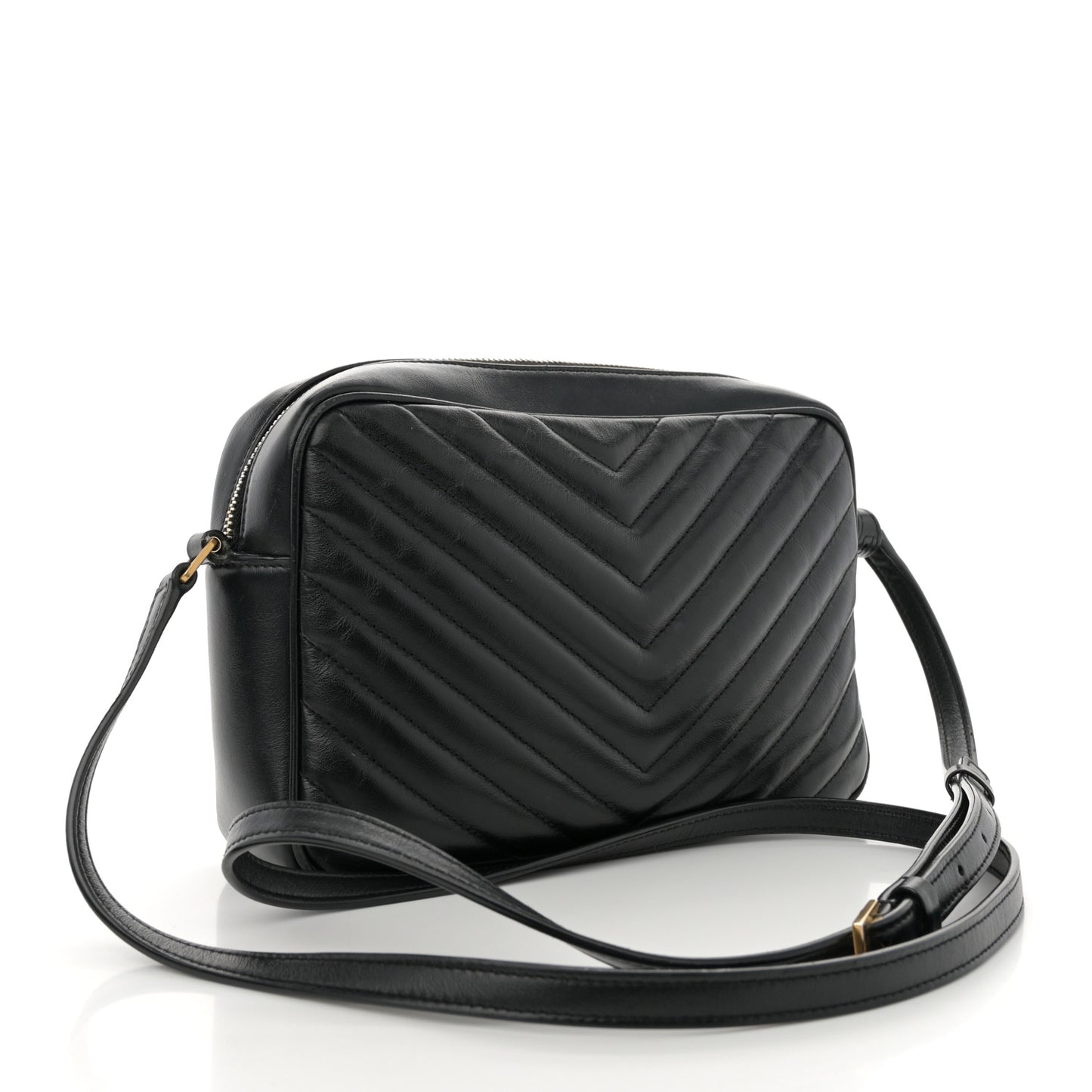 Calfskin Matelasse Monogram Lou Camera Bag Black
